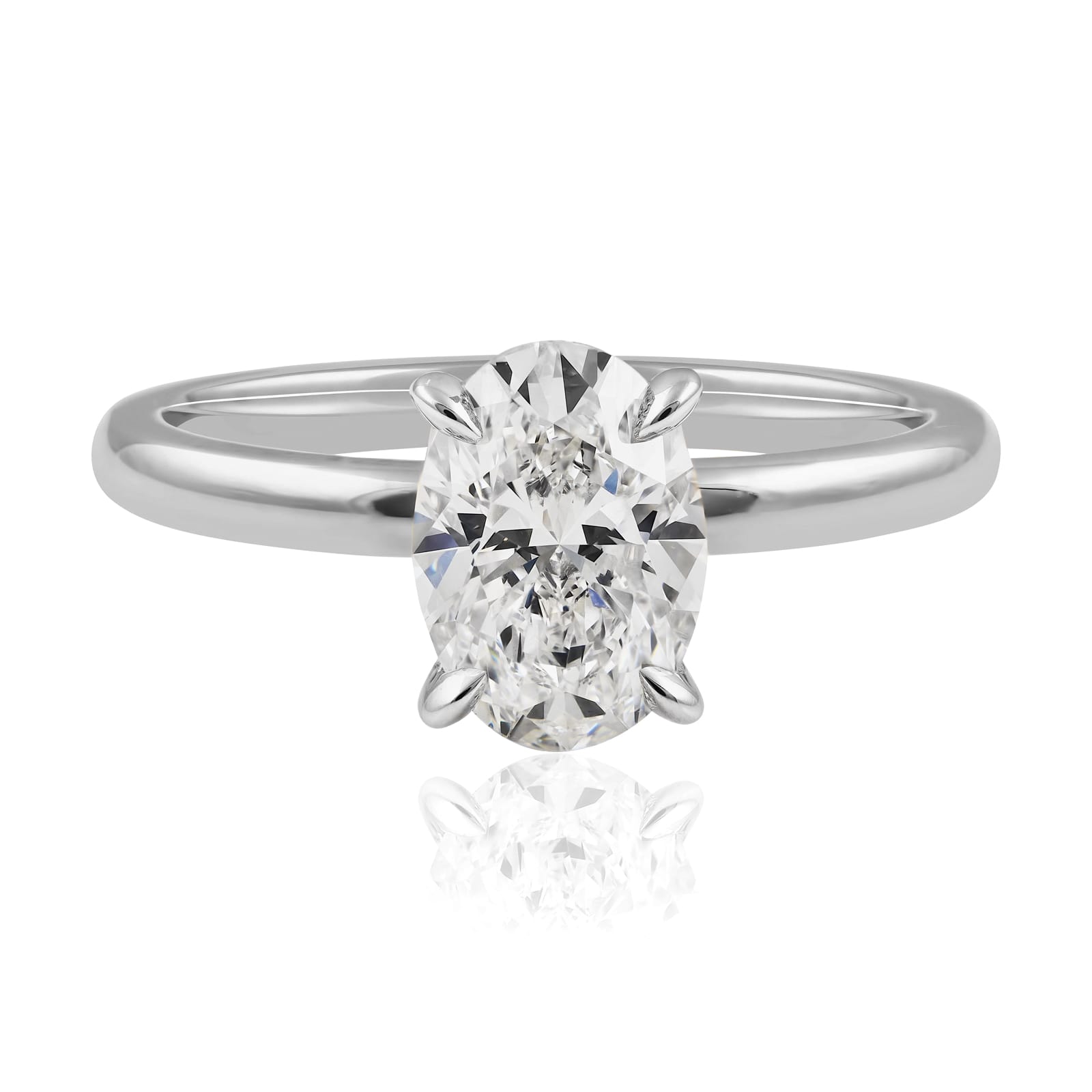 The Jacqueline Ring… 1.5 Carat Oval 4 Claw Solitaire Lab Created Diamond Ring. Part of The Madison Collection and exclusive to LeGassick.