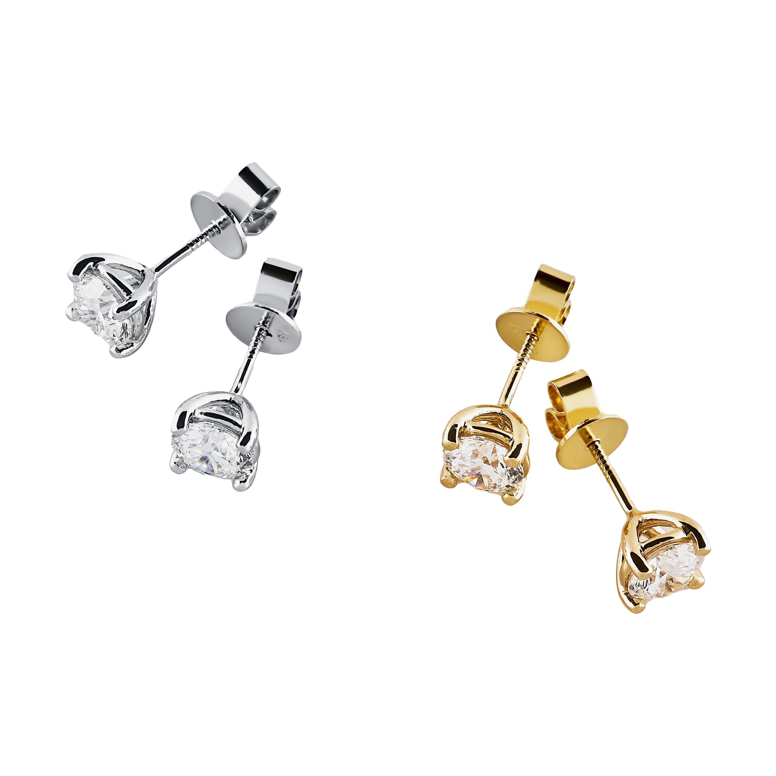 The Lauren & Anna Diamond Studs… 2 Carat Lab Created Diamond Stud Earrings In Gold. Part of The Madison Collection and exclusive to LeGassick Jewellery.
