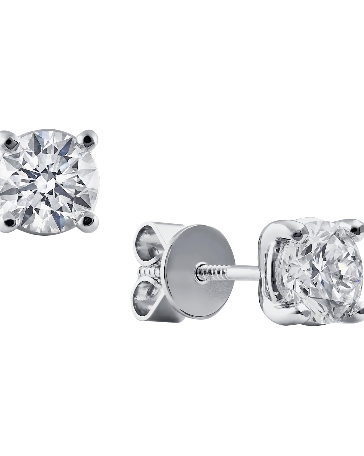The Lauren Diamond Studs… 2 Carat Lab Created Diamond Stud Earrings In White Gold. Part of The Madison Collection and exclusive to LeGassick Jewellery.