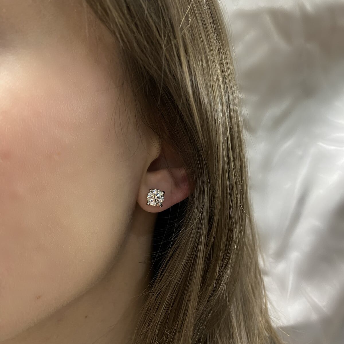 The Anna Diamond Studs… 2 Carat Lab Created Diamond Stud Earrings In Yellow Gold. Part of The Madison Collection and exclusive to LeGassick Jewellery.