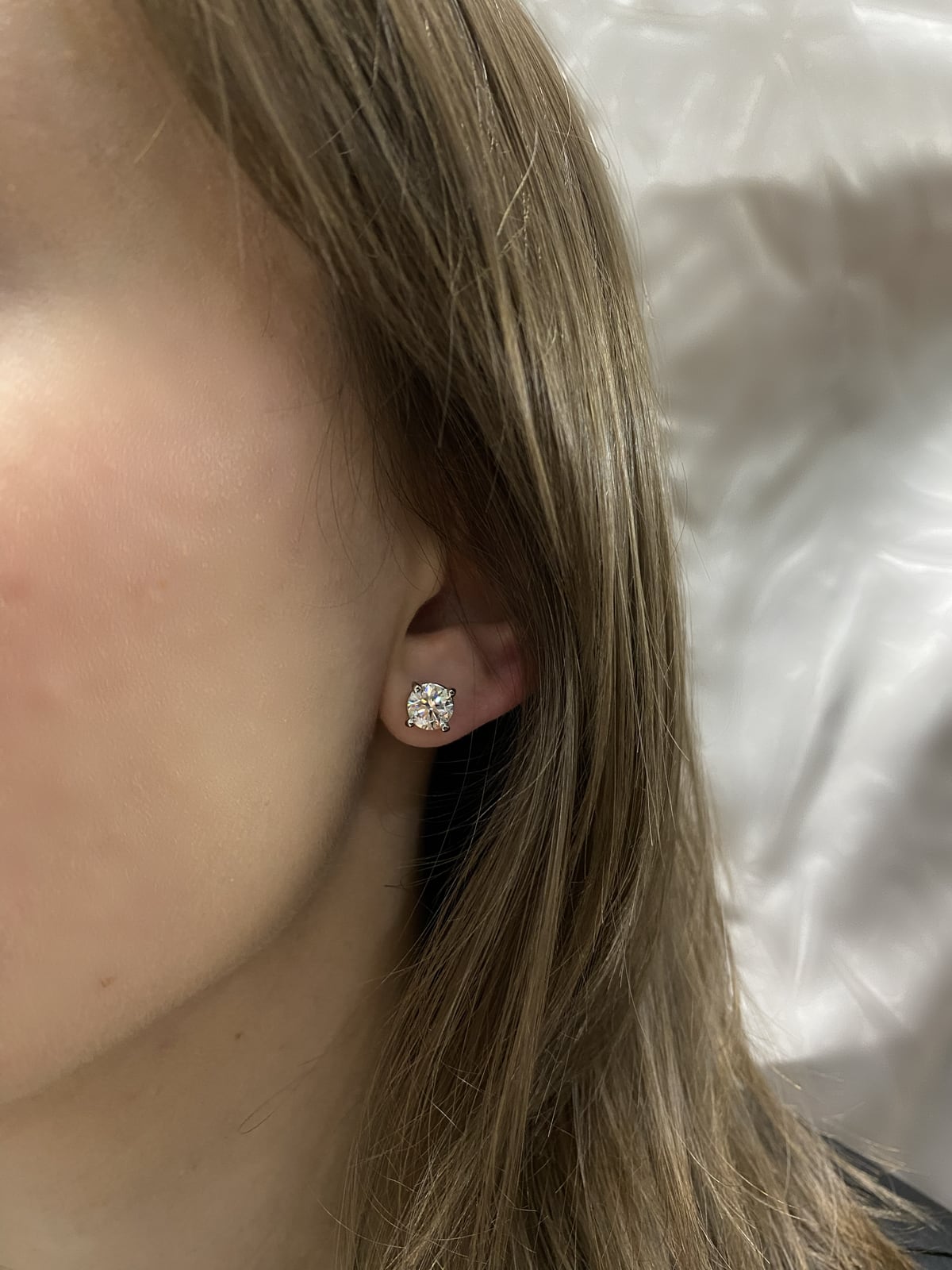 The Anna Diamond Studs… 2 Carat Lab Created Diamond Stud Earrings In Yellow Gold. Part of The Madison Collection and exclusive to LeGassick Jewellery.