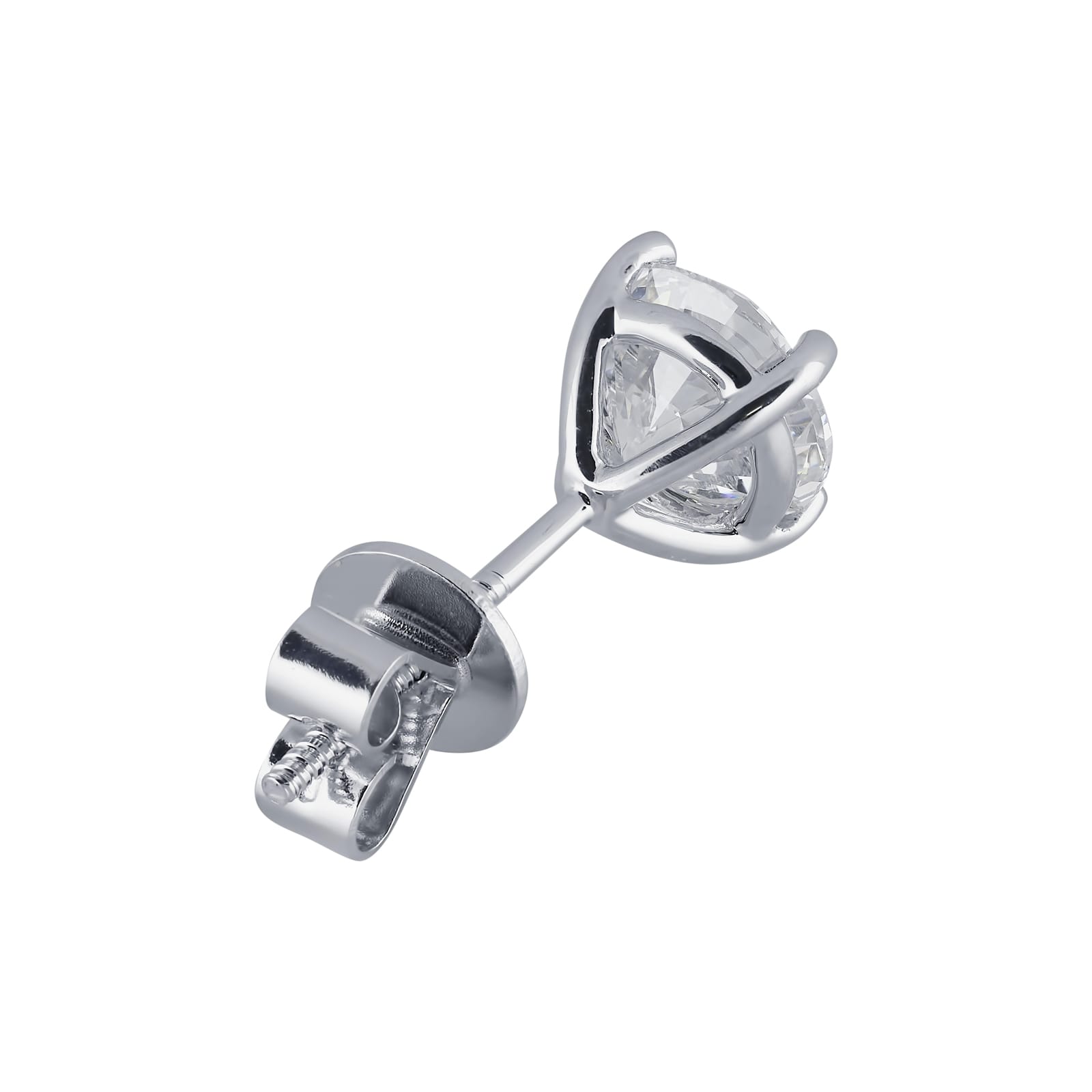 Samantha... 2 Carat Lab Created Diamond Stud Earrings In White Gold from The Madison Collection.