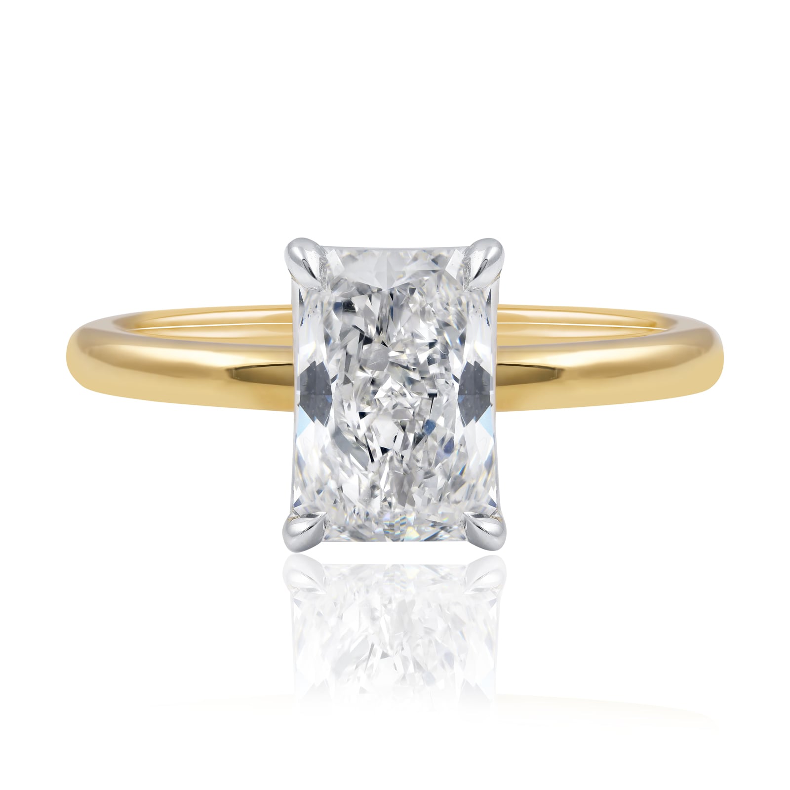 Lucille… 2 Carat Radiant Cut Lab Created Diamond Solitaire Ring from The Madison Collection.