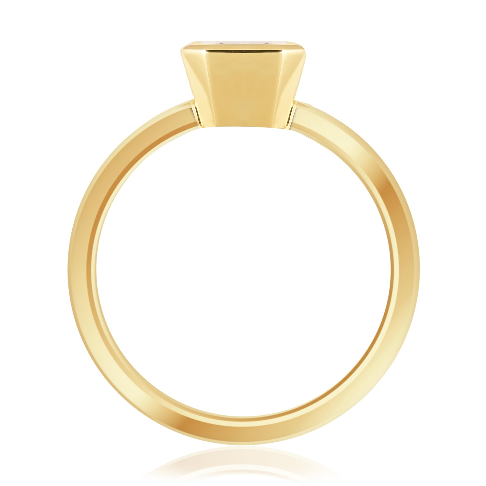 Margot... 2 Carat Emerald Cut Bezel Rubover Solitaire Lab Created Diamond Ring from The Madison Collection.