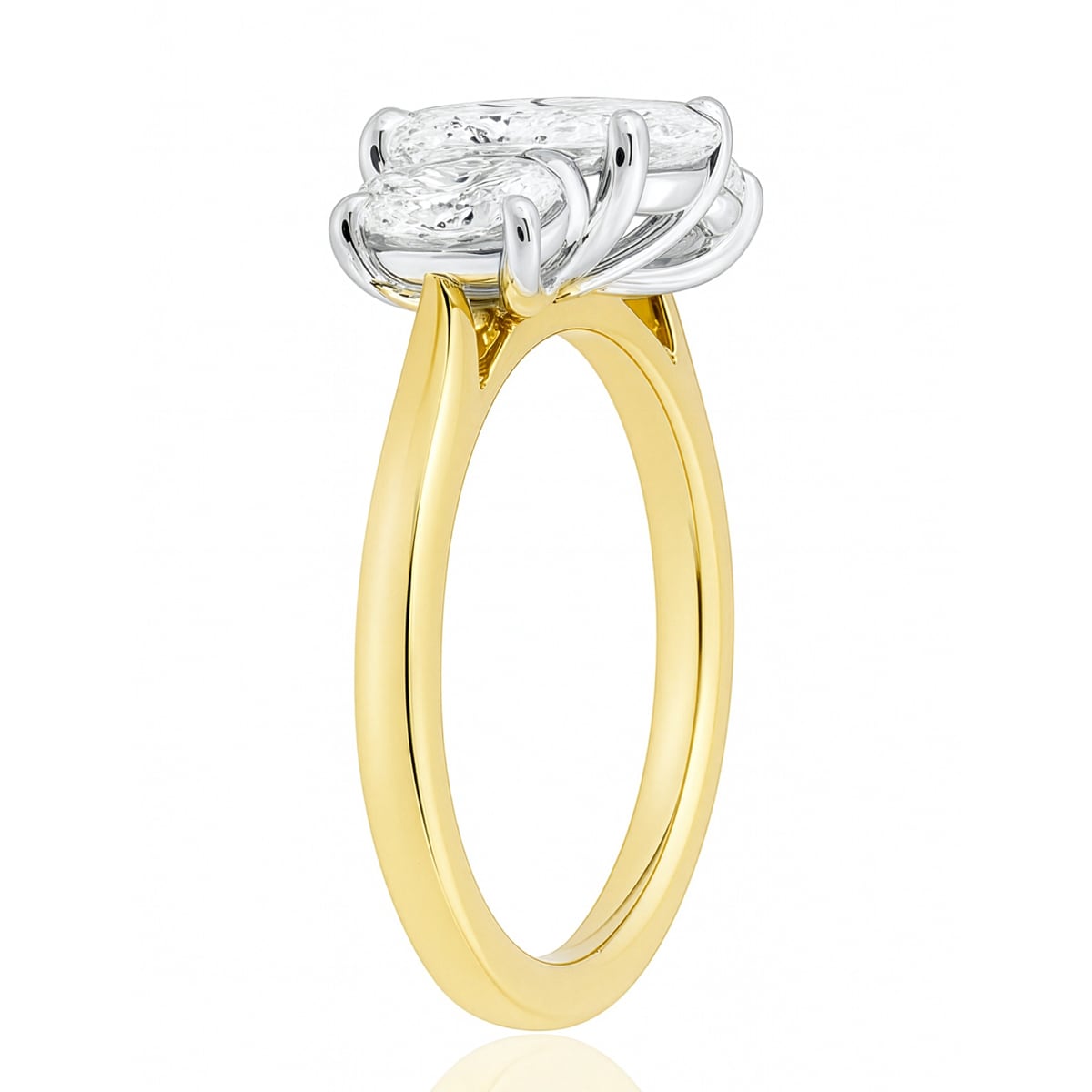 Rihanna... 3.5 Carat Oval Lab Grown Diamond Trilogy Ring